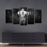 5 Piece Derek Jeter Respect Tribute Canvas Wall Art