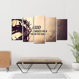 5 Piece God Raised Him from the Dead Canvas Wall Art