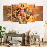 5 Piece Holy Virgin Mary Assumption Canvas Wall Art