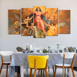 5 Piece Holy Virgin Mary Assumption Canvas Wall Art