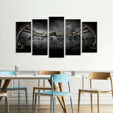 5 Piece Hunting Bow Canvas Wall Art