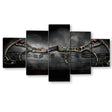 5 Piece Hunting Bow Canvas Wall Art