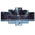 5 Piece Icy Hockey Arena Canvas Wall Art