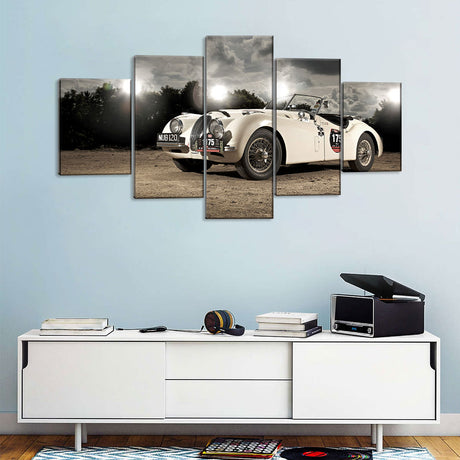 5 Piece Jaguar XK120 Roadster Canvas Wall Art