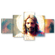 5 Piece Jesus Christ Meditating in Heaven Canvas Wall Art