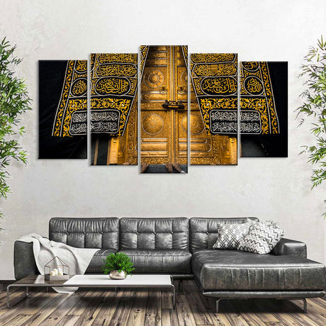 5 Piece Kaaba in Mecca Canvas Wall Art