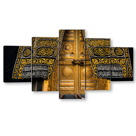 5 Piece Kaaba in Mecca Canvas Wall Art