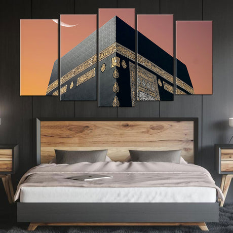 5-Panel Kaaba Canvas Wall Art