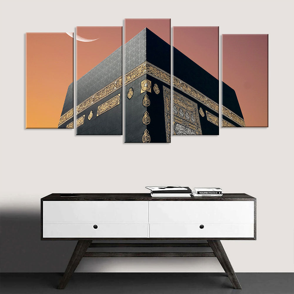 5-Panel Kaaba Canvas Wall Art