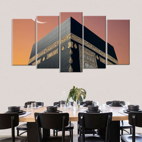 5-Panel Kaaba Canvas Wall Art