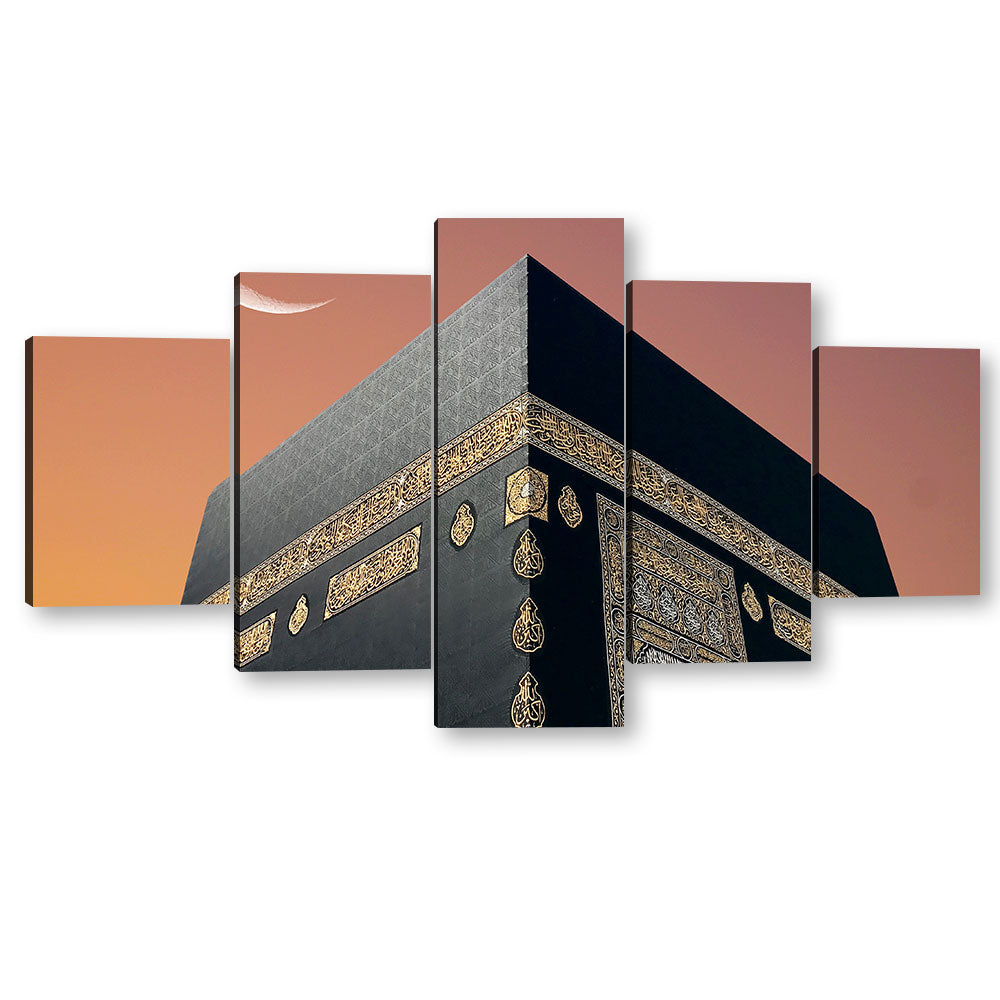 5-Panel Kaaba Canvas Wall Art