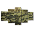 5 Piece Military Brick Wall Canvas Wall Art