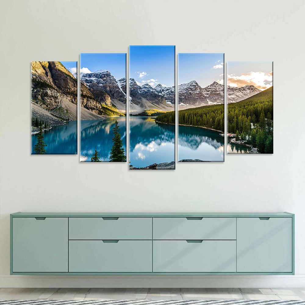 Moraine Lake in the Canadian Rockies Canvas Wall Art