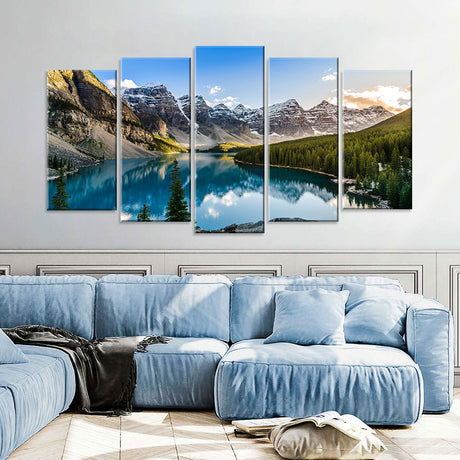 Moraine Lake in the Canadian Rockies Canvas Wall Art