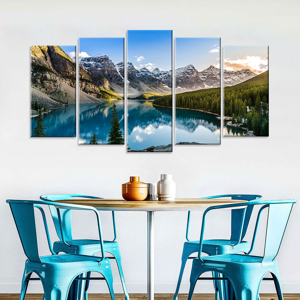 Moraine Lake in the Canadian Rockies Canvas Wall Art