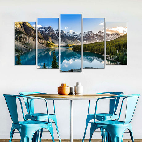 Moraine Lake in the Canadian Rockies Canvas Wall Art