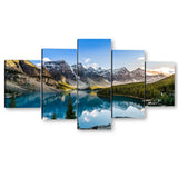 Moraine Lake in the Canadian Rockies Canvas Wall Art