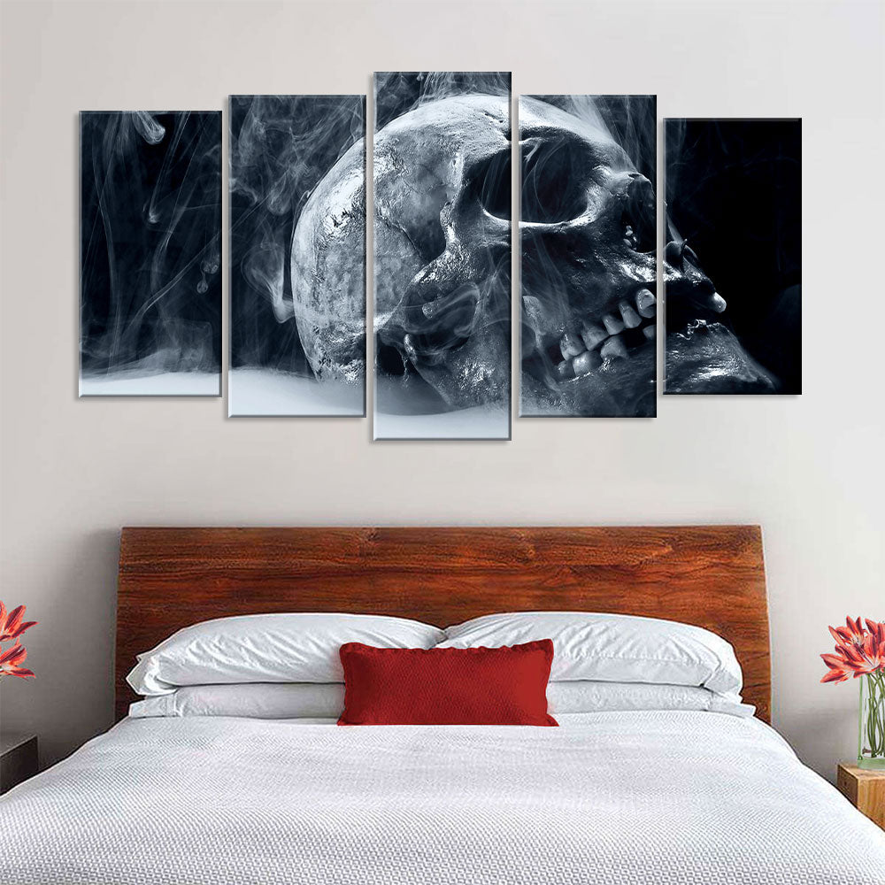 5-Piece Scary Skull Canvas Wall Art