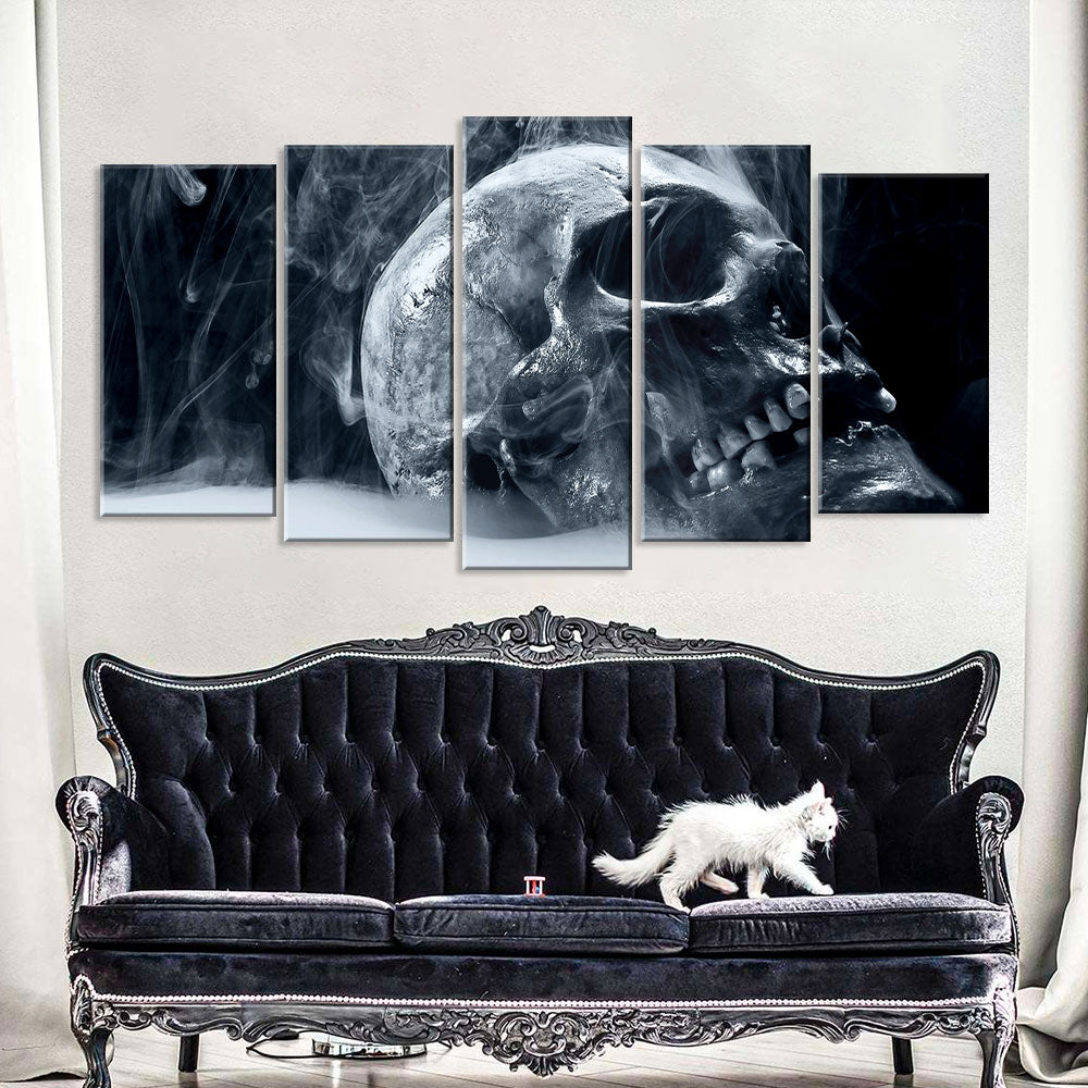 5-Piece Scary Skull Canvas Wall Art