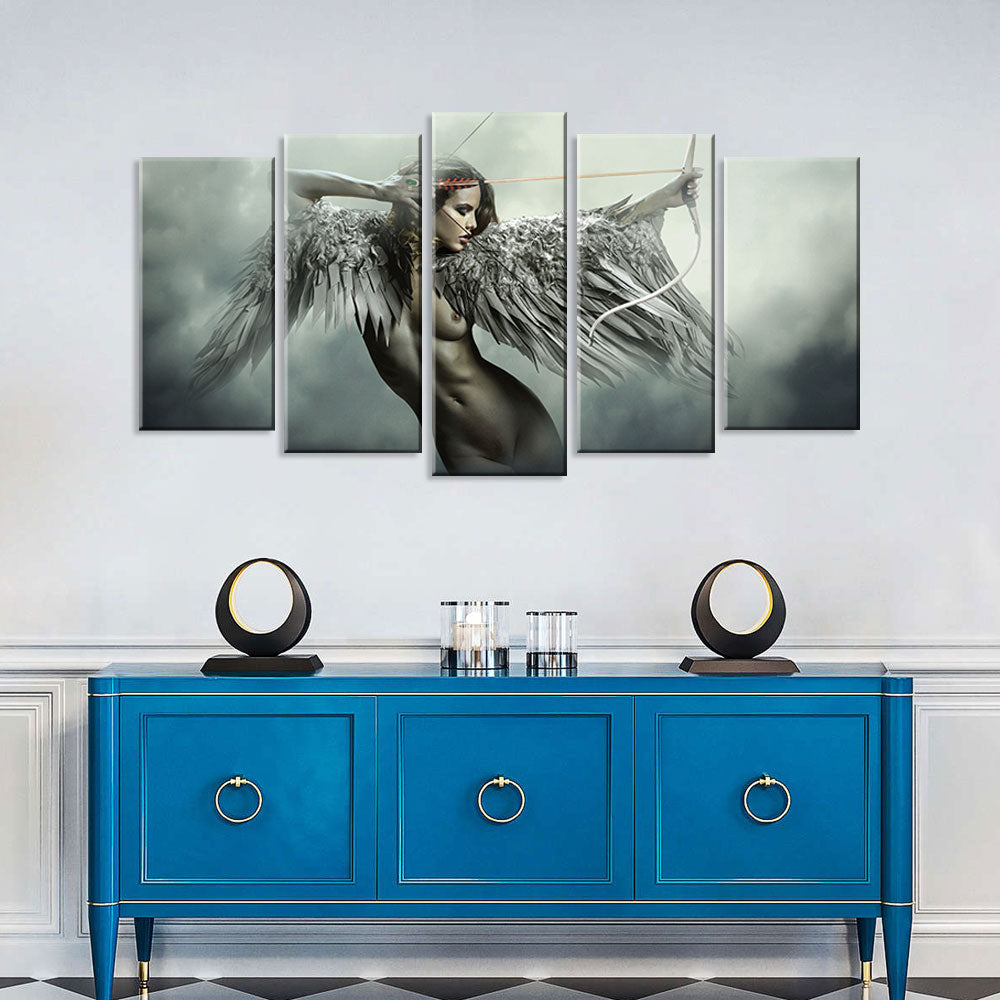 5-Piece Sensual Angelic Fantasy Canvas Wall Art