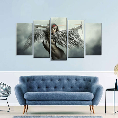 5-Piece Sensual Angelic Fantasy Canvas Wall Art