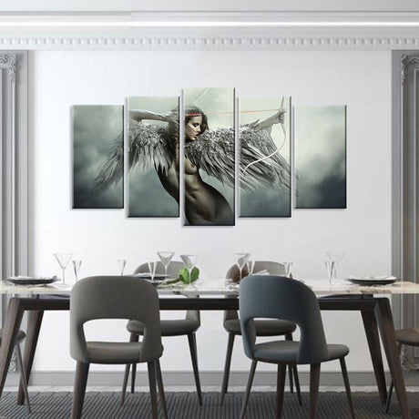 5-Piece Sensual Angelic Fantasy Canvas Wall Art