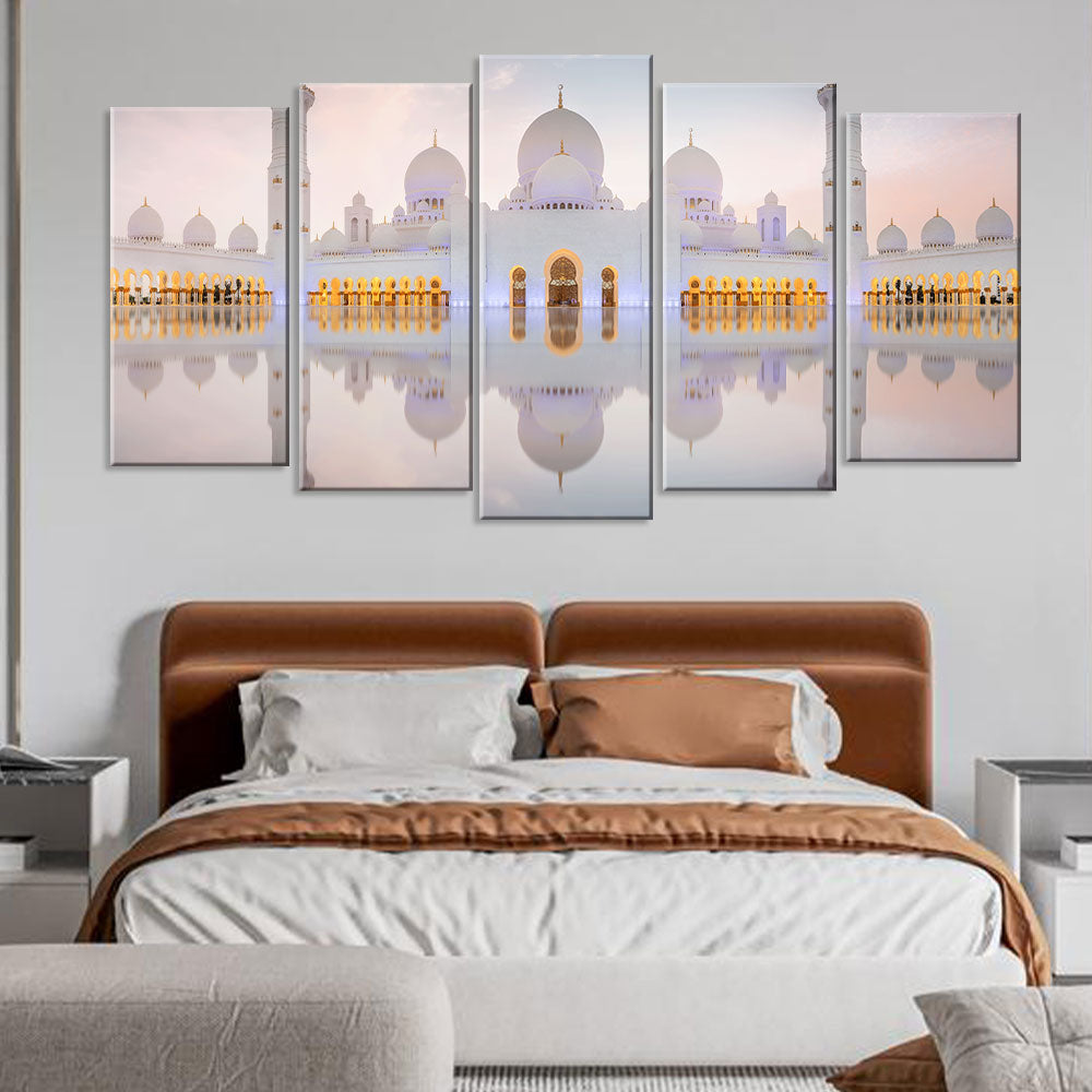 5-Piece Sheikh Zayed Grand Mosque Canvas Wall Art