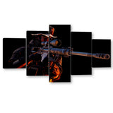 5 Piece Sniper in the Dark Canvas Wall Art