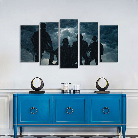 5 Piece Soldier Crew in Storm Canvas Wall Art