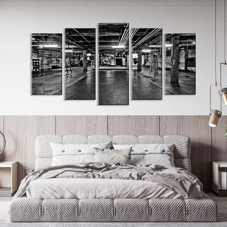  5 Piece Underground Gym Canvas Wall Art 