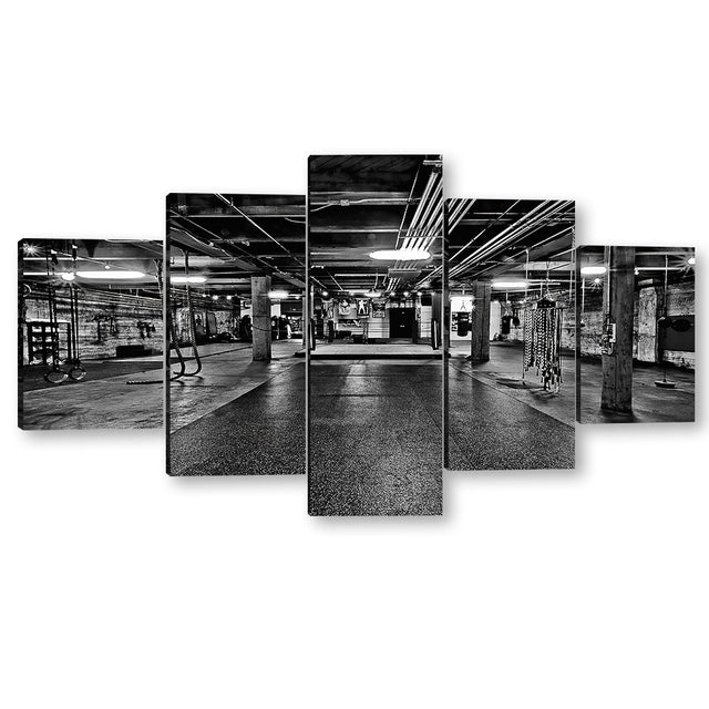  5 Piece Underground Gym Canvas Wall Art 