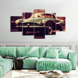 5 Piece Vintage Abarth 1500 Biposto Canvas Wall Art