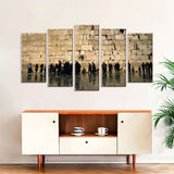 5-Piece Western Wall In Jerusalem Canvas Wall Art