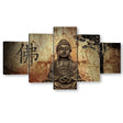 5 Piece Buddha Serenity Canvas Wall Art