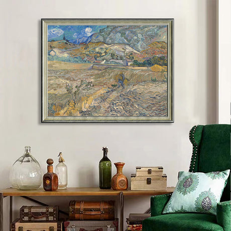 Mountain Harvest - Inspired By Van Gogh Canvas Wall Art