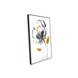 Modern Black & Gold Floral Canvas Wall Art  -Elegant Botanical Watercolor