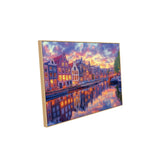 Amsterdam Canal at Sunset-Canvas Wall Art