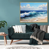 Majestic Ocean Waves Canvas Wall Art – Coastal Seascape Painting