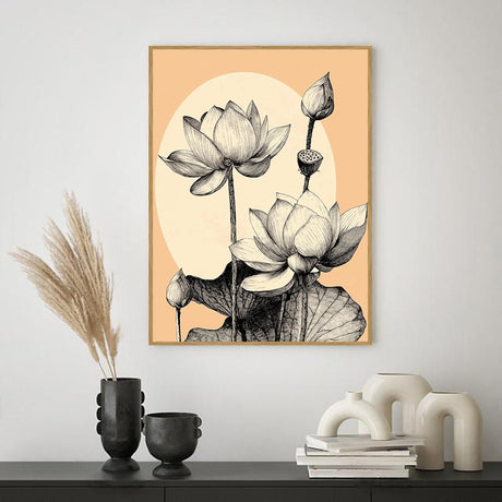 Lotus Bloom Canvas Wall Art