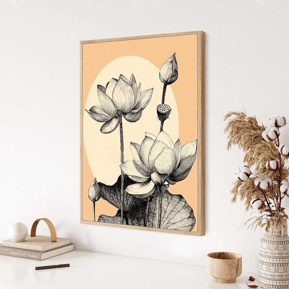 Lotus Bloom Canvas Wall Art