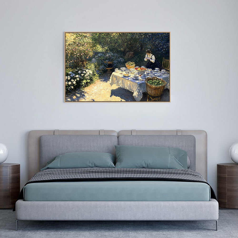 Elegant Garden Brunch Canvas Wall Art