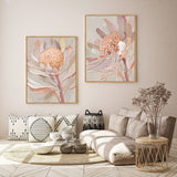 Elegant Botanical Protea Canvas Wall Art