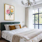 Botanical Watercolor Protea Floral Canvas Wall Art