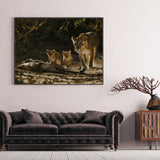 Majestic Lion Family Canvas Wall Art