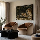 Majestic Lion Family Canvas Wall Art