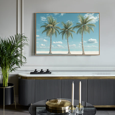 Canvas Wall Art - Tropical Beach Palm Trees