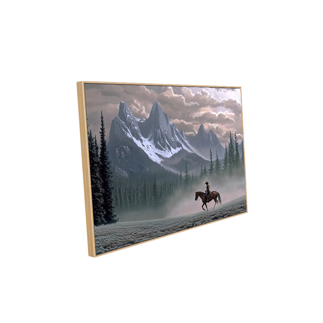 Majestic Mountain Rider Canvas Wall Art