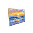 Golden Sunset Over Ocean – Textured Canvas Wall Art