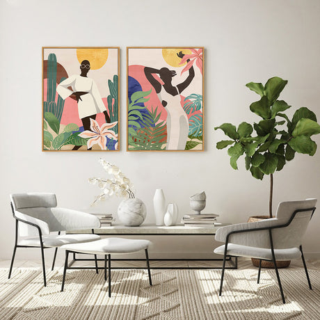 Modern Botanical Canvas Wall Art