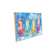 Vibrant Flip Flop Design Canvas Wall Art